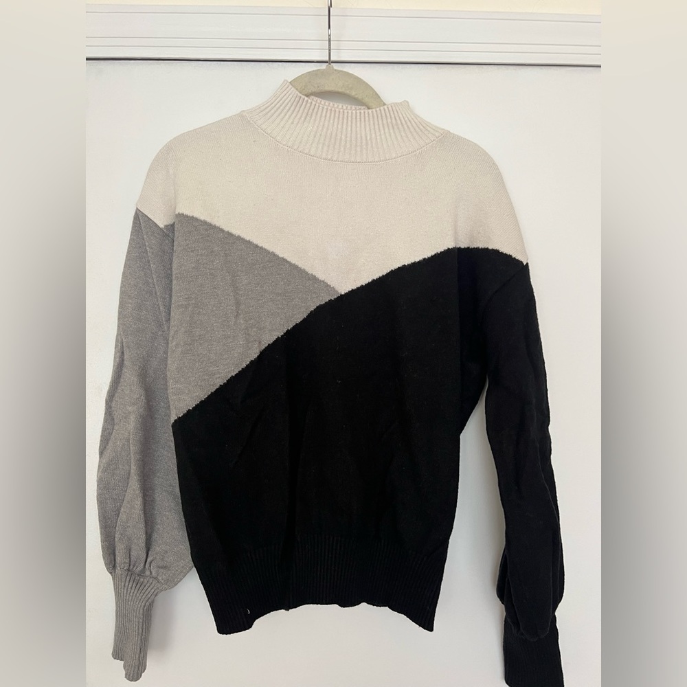Colorblock Mock Turtleneck